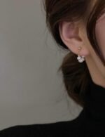 Pendientes de perlas tipo candado