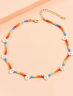 Collar multicolor con flores - Imagen 3