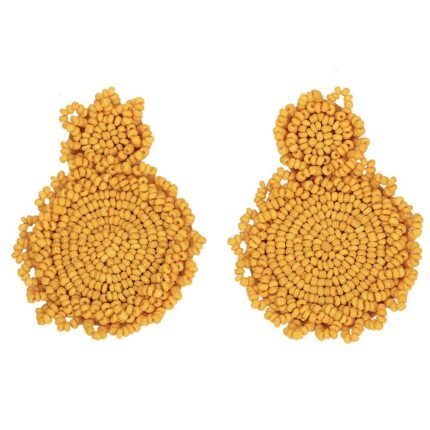 Pendiente de cuentas en dos colores