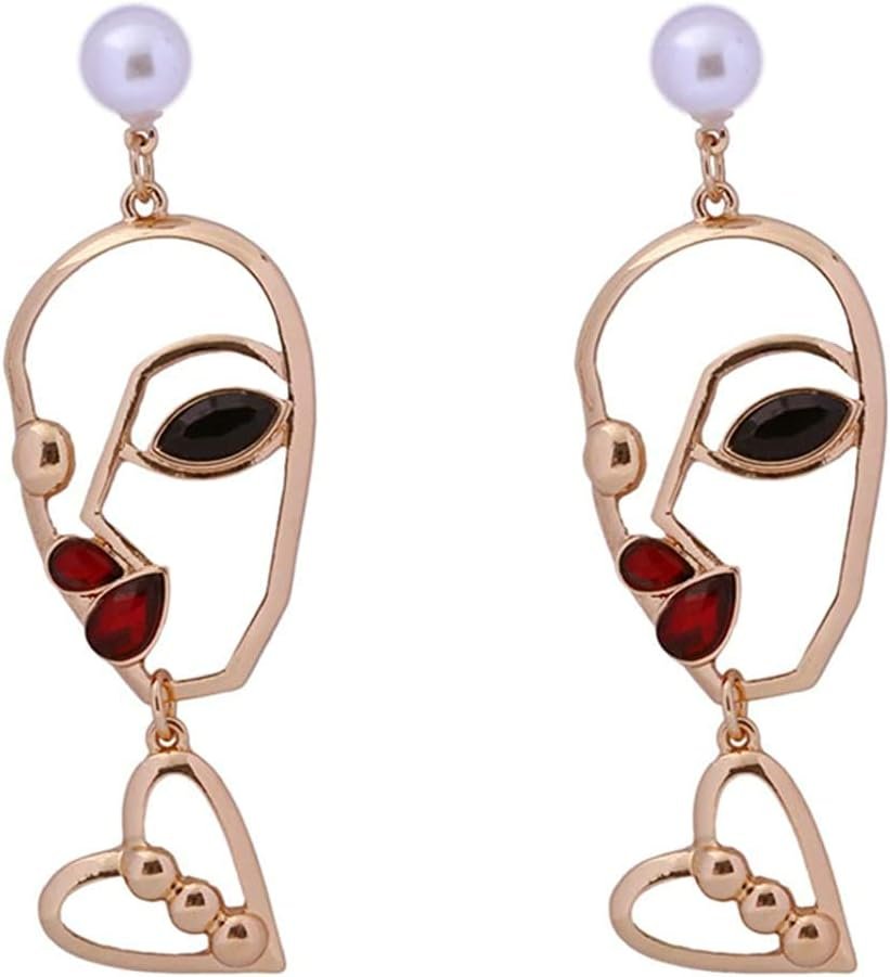 61Mlix0-x1L._AC_SL1500_ Aretes Diseño Rostro - Imagen 1