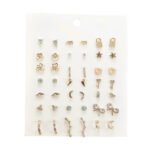 Set de aretes de boton con aleacion de zinc Anatole