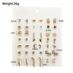 Set de aretes de boton con aleacion de zinc Anatole - Imagen 3