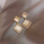 Aretes colgantes con aleacion de zinc Lyra - Imagen 3