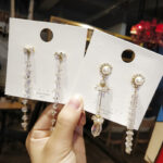 Aretes colgantes de patron geometrico Oceania - Imagen 2