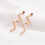 Aretes de boton con aleacion de zinc Rhea - Imagen 2