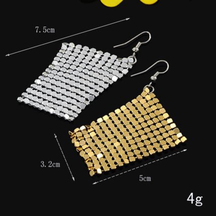 Aretes colgantes con aleacion de zinc Charis