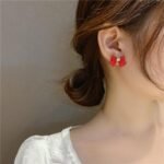 Arete enjoyado con aleacion de zinc Elena - Imagen 6