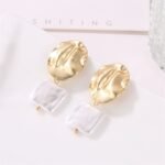 Aretes colgantes con aleacion de zinc Drosia - Imagen 4