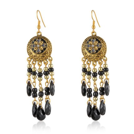 Aretes colgantes con aleacion de zinc Aura