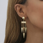 Aretes colgantes con aleacion de zinc Rhea - Imagen 3