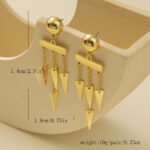 Aretes colgantes con aleacion de zinc Rhea - Imagen 6