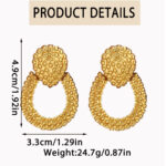 Aretes colgantes con aleacion de zinc Anatole - Imagen 5