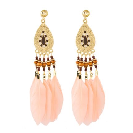 Aretes colgantes con plumas Ligeia