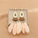 Aretes colgantes con plumas Ligeia - Imagen 5