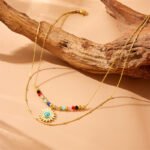 Collar con acero inoxidable y cristales Olimpia - Imagen 4