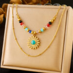 Collar con acero inoxidable y cristales Olimpia - Imagen 5