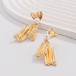 Aretes de boton con aleacion de zinc Elena - Imagen 2
