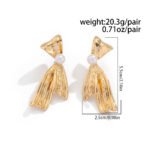 Aretes de boton con aleacion de zinc Elena - Imagen 3