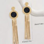 Aretes pintados colgantes con aleacion de zinc Pege - Imagen 3