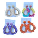Aretes caseros colgantes con aleacion de zinc Calirroe