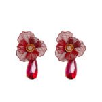 Aretes en forma de flor con aleacion de zinc Cirene - Imagen 2