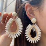 Aretes caseros colgantes con aleacion de zinc Calirroe - Imagen 3